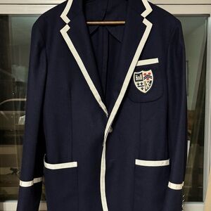 Ralph Lauren Dark Blue Blazer with White Accents